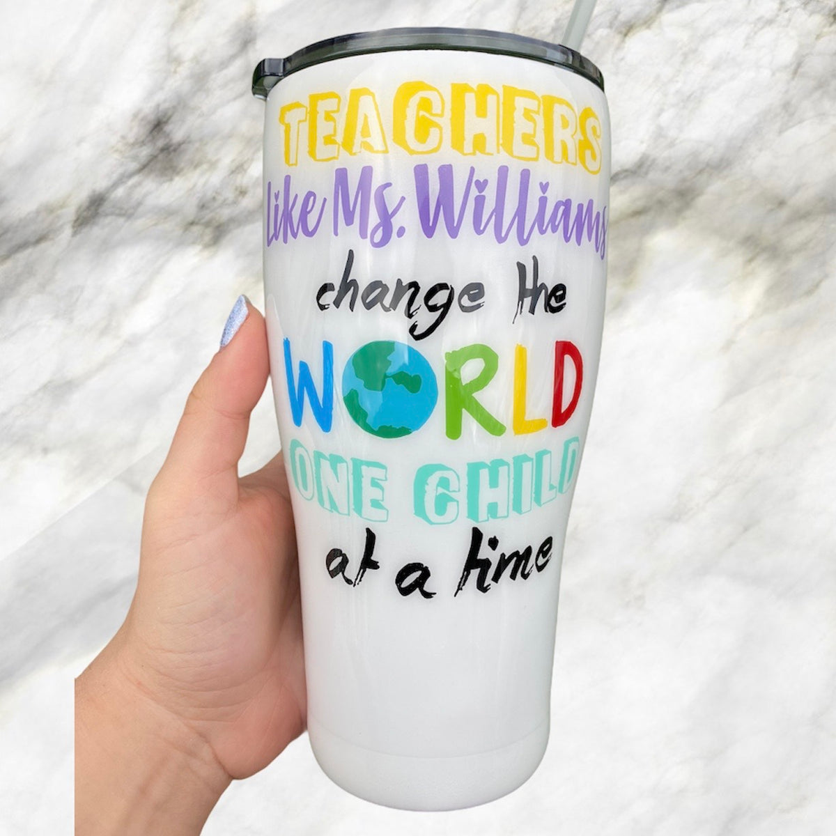 20 Oz Slim Teacher Notebook Tumbler 