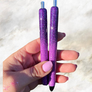 Purple Ombre Glitter Pen