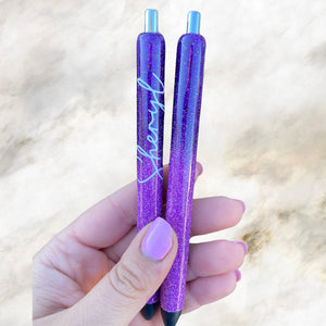 Purple Ombre Glitter Pen