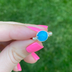 Aqua Gemstone Ring