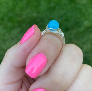 Aqua Gemstone Ring