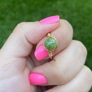 Olive Gemstone Ring
