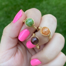 Load image into Gallery viewer, Olive Gemstone Ring
